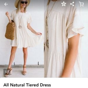 Adeline Clothing  all Natural tiered dress.
